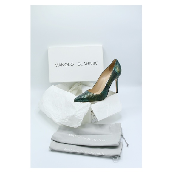 MANOLO BLAHNIK BB 105mm WATERSNAKE PUMPS - Picture 5 of 15